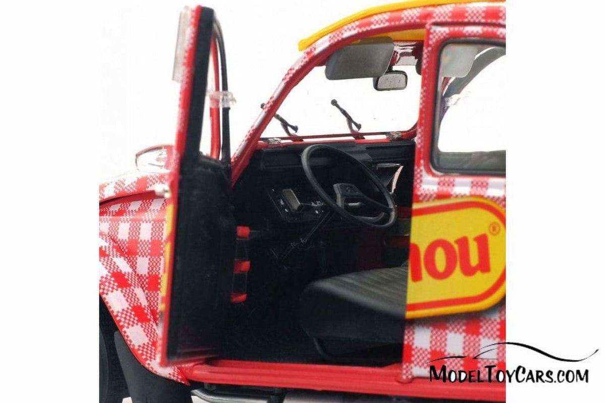 Citroen 2CV6 Cochonou Tour de France, Red with Yellow - Solido S1850021 - 1/18 Scale Diecast Model Toy Car
