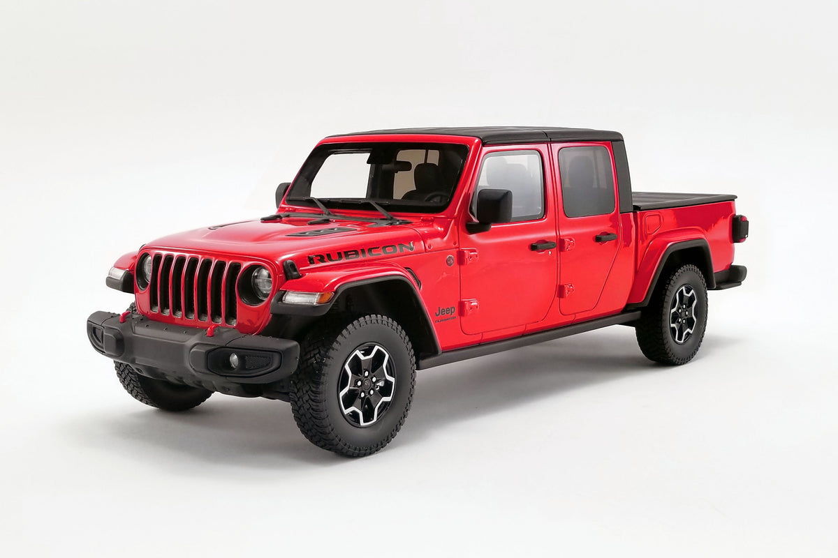 2019 Jeep Gladiator Rubicon Pickup Truck, Firecracker Red - GT Spirit US024 - 1/18 scale Resin Model Toy Car