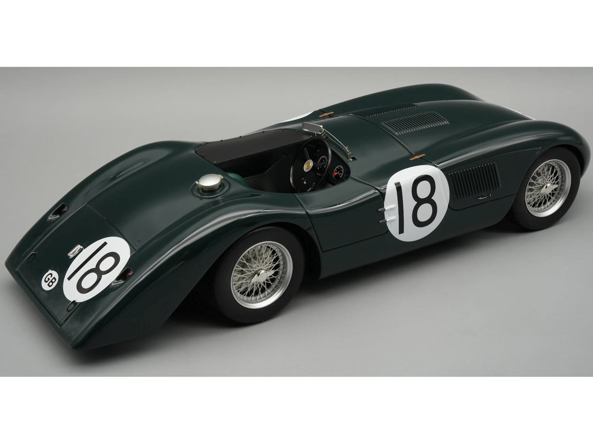 Jaguar C-Type Longtail #18 "24 Hours of Le Mans" (1952) "Mythos Series" with Display Case 1/18 Model Car by Tecnomodel