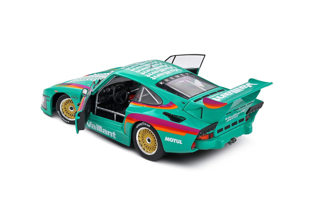 Porsche 935 K3 #51 "Kremer - Vaillant" Green with Stripes and Graphics "Competition" Series 1/18 Diecast Model Car by Solido