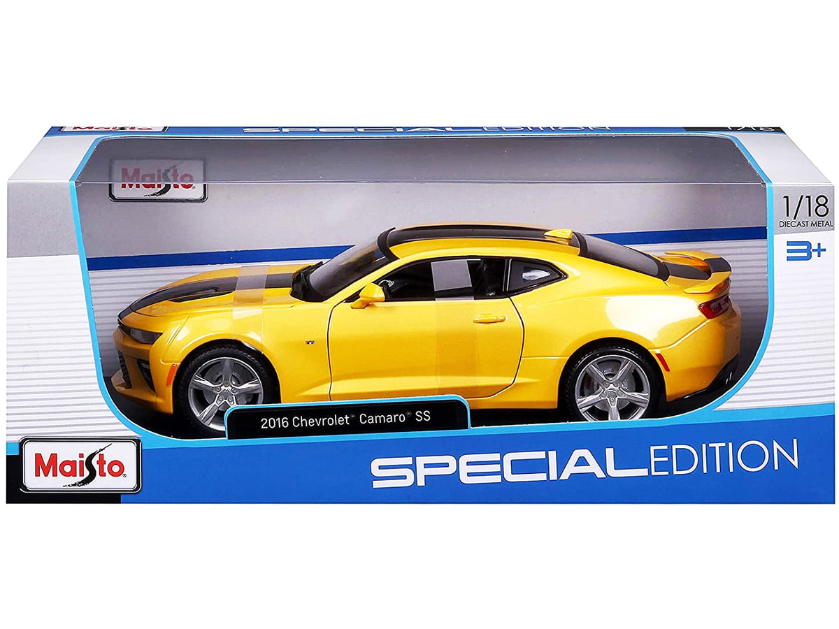 2016 Chevrolet Camaro SS Yellow 1/18 Diecast Model Car by Maisto