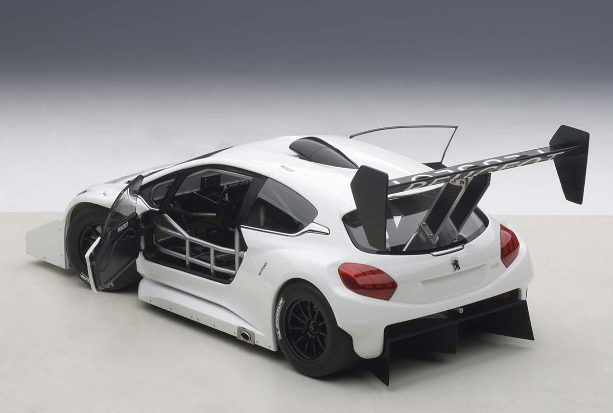 2013 Peugeot 208 T16 Pikes Peak Race Car Plain White Version 1/18 Model Car by Autoart
