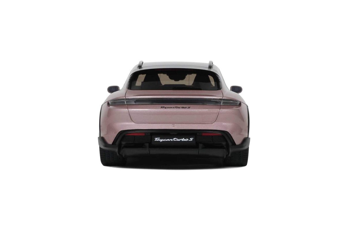 2022 Porsche Taycan Turbo S Cross Turismo Pink Metallic 1/18 Model Car by GT Spirit