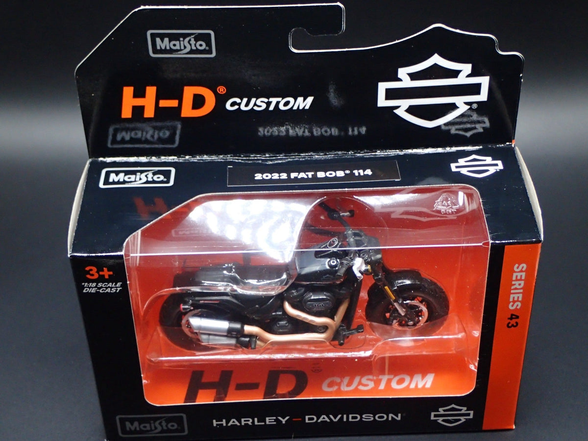 2022 FAT BOB 114 HARLEY DAVIDSON MOTORCYCLE MAISTO SERIES 43 1/18 DIECAST MODEL