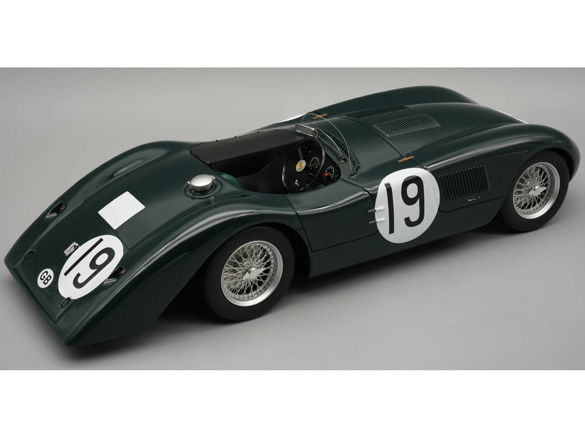 Jaguar C-Type Longtail #19 "24 Hours of Le Mans" (1952) "Mythos Series" with Display Case 1/18 Model Car by Tecnomodel