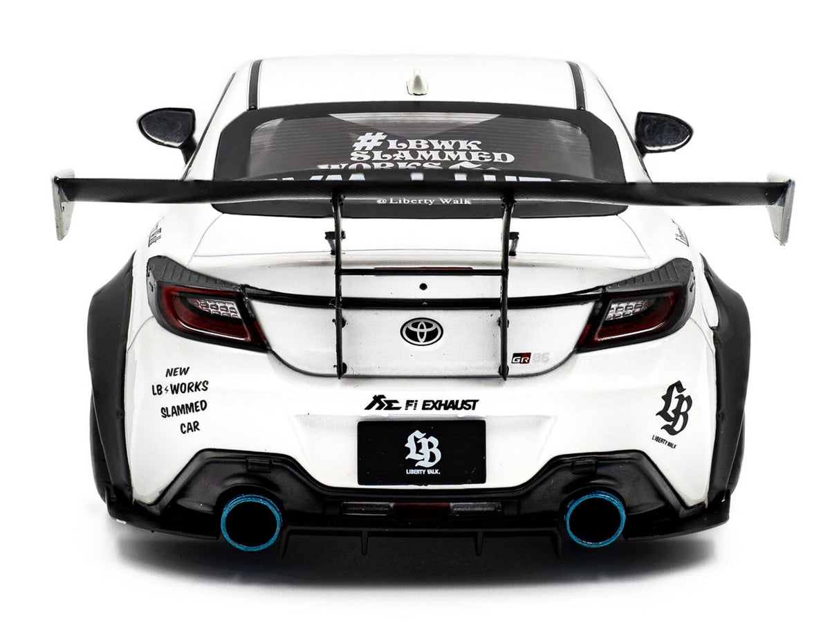 2024 Toyota GR86 w/Liberty Walk Body Kit, Pearl White - Solido S1813602 - 1/18 Scale Diecast Model Car