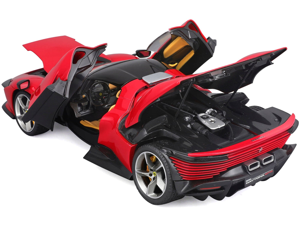 Ferrari Daytona SP3 Red with Black Top "Signature Series" 1/18 Diecast Model Car by Bburago