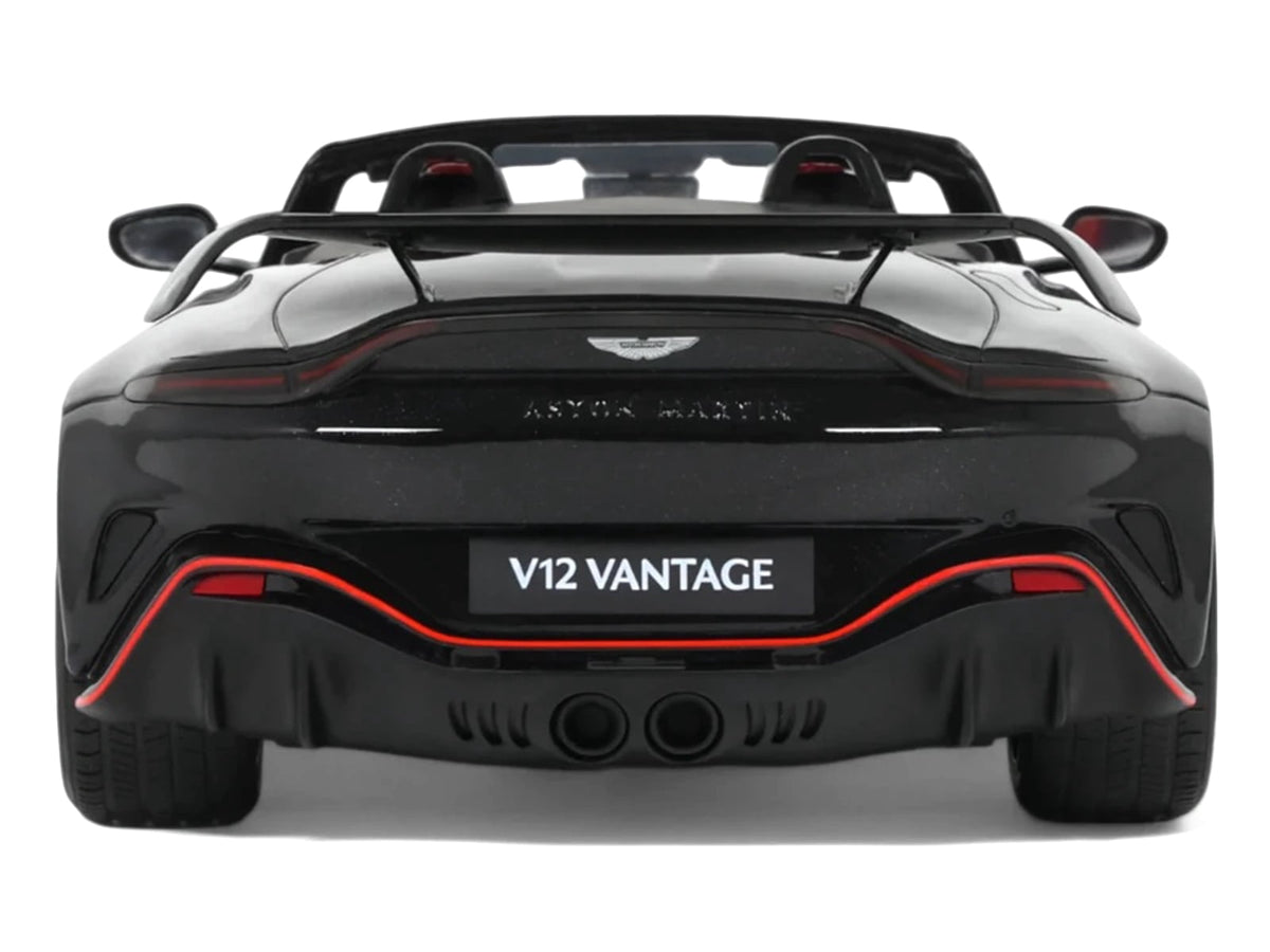 2023 Aston Martin V12 Vantage Roadster Onyx Black 1/18 Model Car by GT Spirit