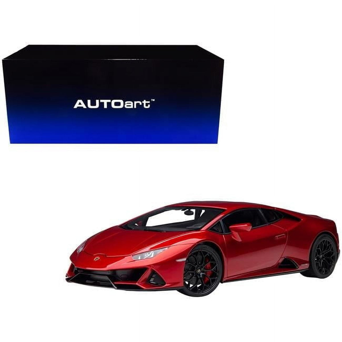 Lamborghini Huracan EVO Rosso Bia Red Metallic 1/18 Scale Model Car by Autoart