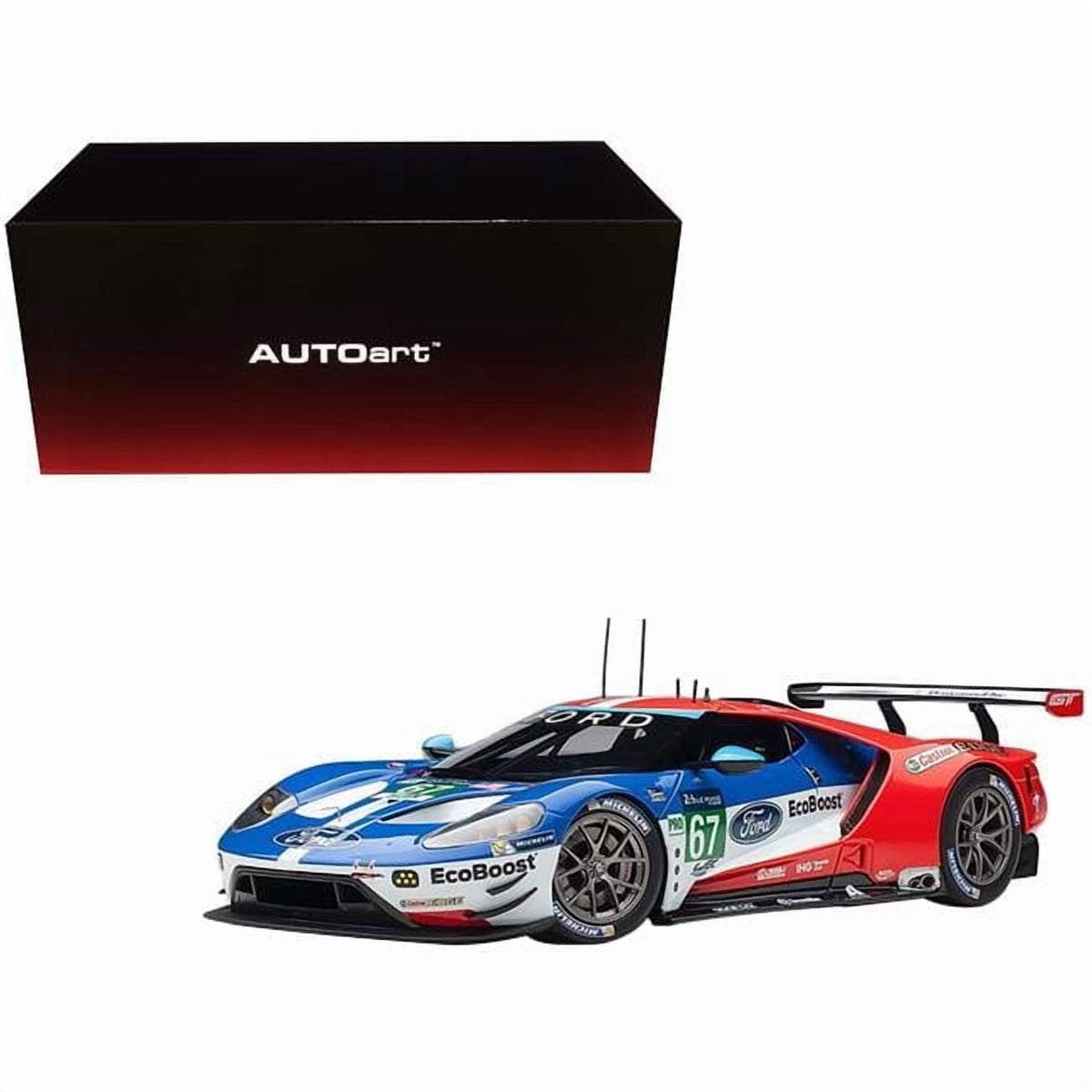 Ford GT #67 Harry Tincknell - Andy Priaulx - Pipo Derani 24H Le Mans (2017) 1/18 Model Car by Autoart
