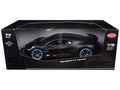 Bugatti Divo Carbon Fiber with Blue Accents "Carbon Series - Bburago 50th Anniversary" 1/18 Diecast Model Car by Bburago
