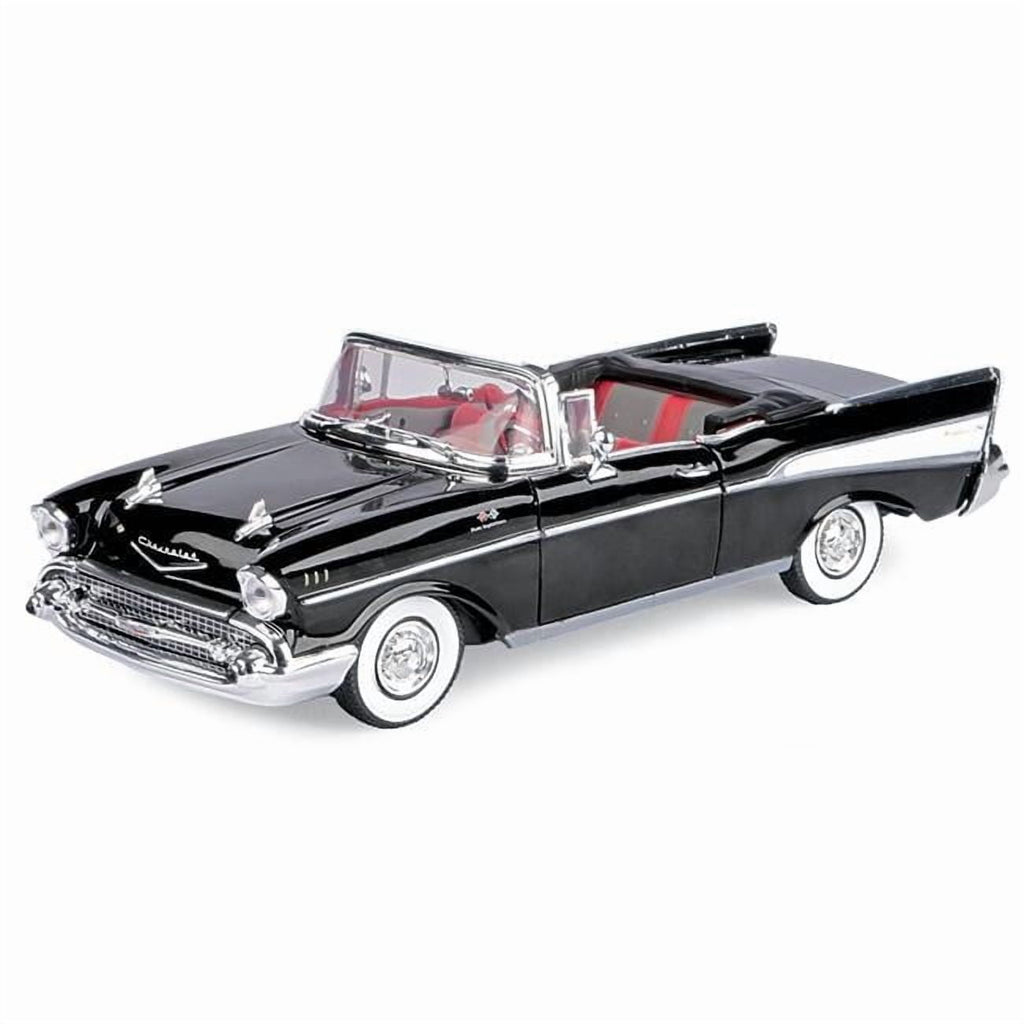 1957 Chevrolet Bel Air Convertible Black James Bond 007 "Dr. No" (1962) Movie 1/18 Diecast Model Car by Motormax
