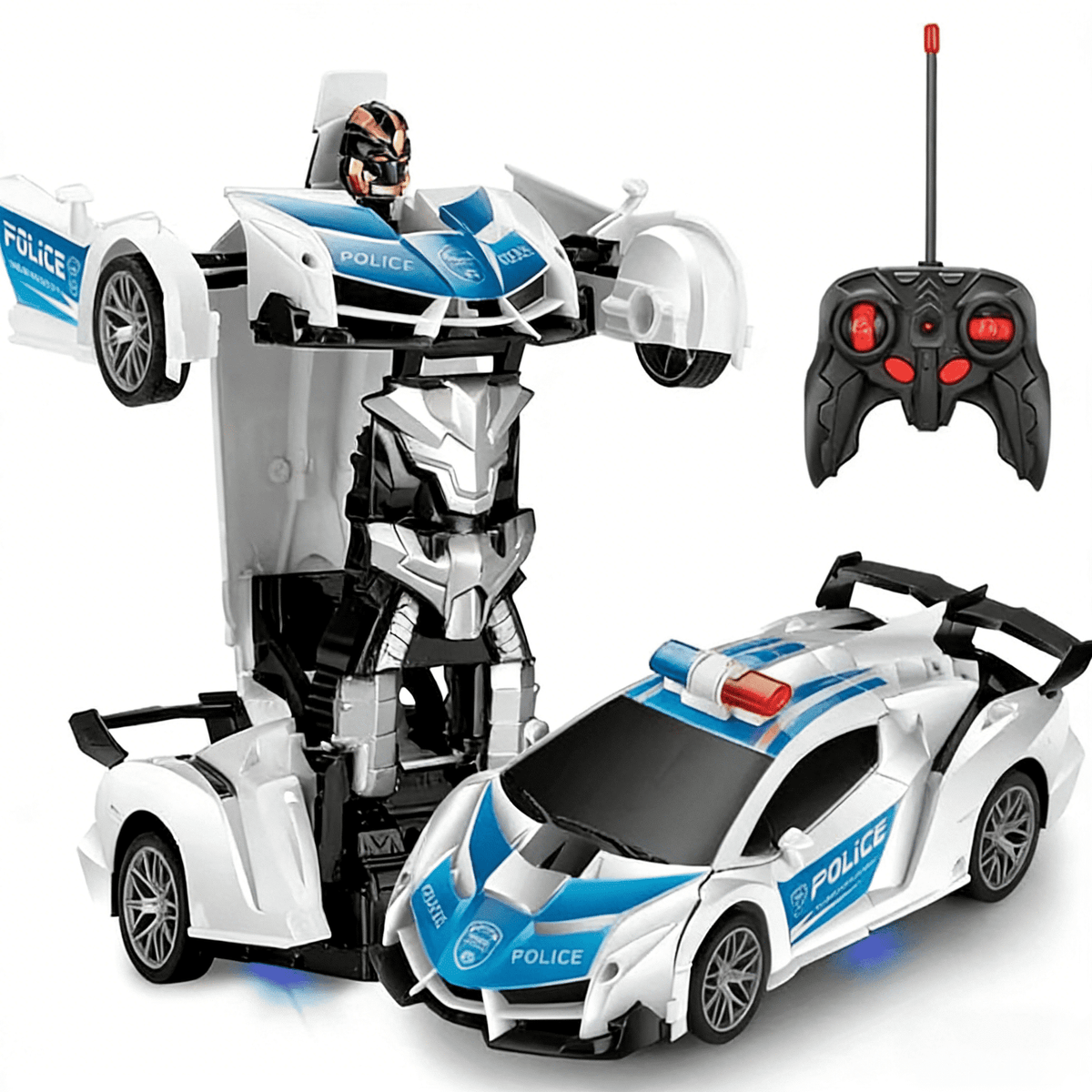 Unbranded Remote Control Robot Car, 2-in-1 Transformable Racing Vehicle with 360 Degree Rotation, Stem Educational Toy Gift for Boys