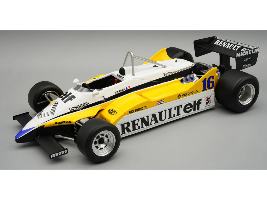 Renault RE30B #16 Winner F1 "Italian GP" (1982) "Mythos Series" with Display Case Limited Edition 1/18 Model Car by Tecnomodel