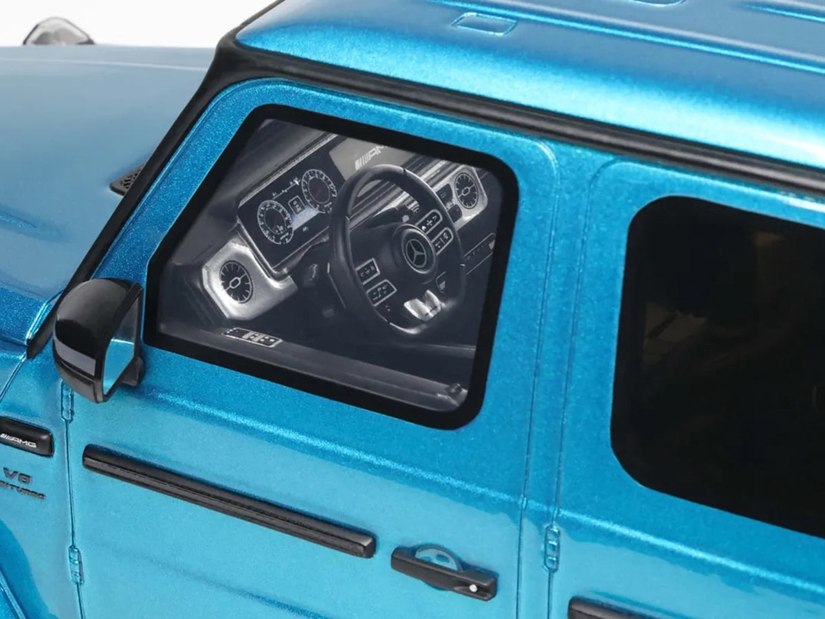 2024 Mercedes-Benz G 63 AMG Hyper Blue Magno Metallic 1/18 Model Car by GT Spirit