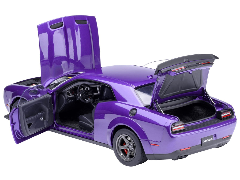 2023 Dodge Challenger SRT Super Stock Plum Crazy Purple 1/18 Model Car by Autoart